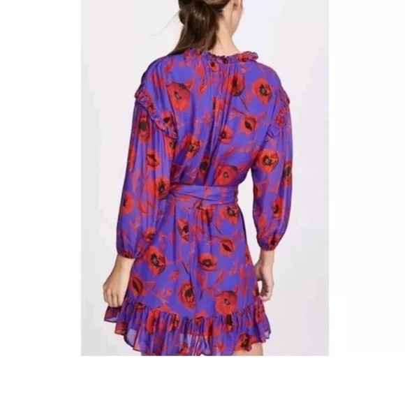 Alice + Olivia Women's Ellamae Floral Ruffle in Poppy Garden Print - Picture 3 of 11